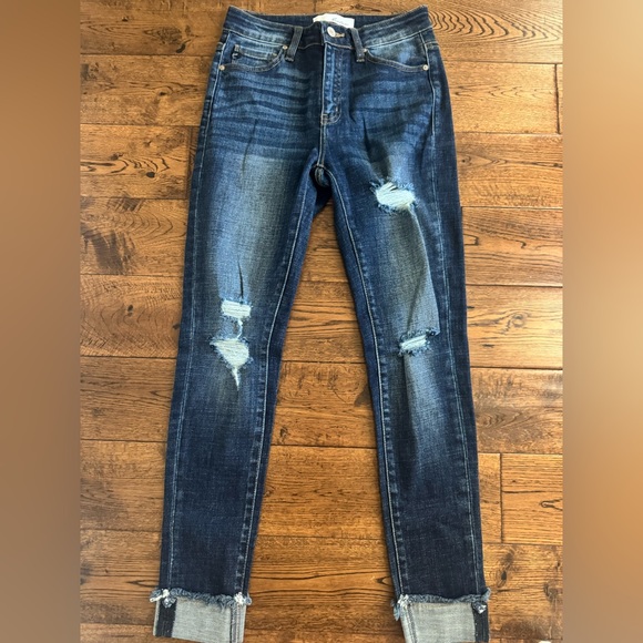 Kancan Payton High Rise Cuffed Skinny Jean Size 3/25 - Picture 3 of 9